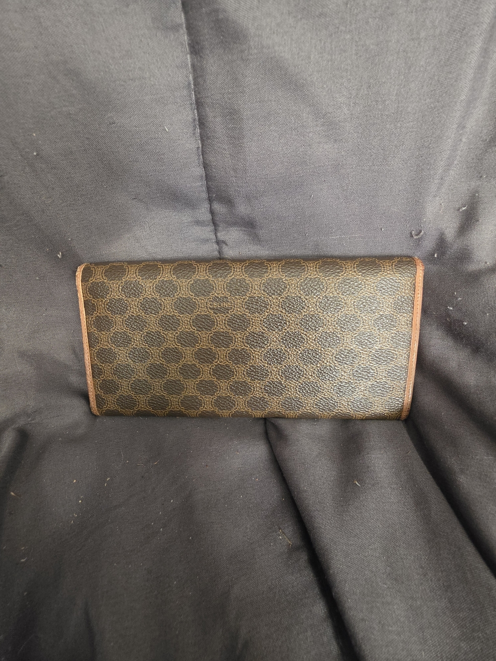 Authentic Celine Brown Monogram Continental Wallet with Tan Trim - Picture 2 of 13